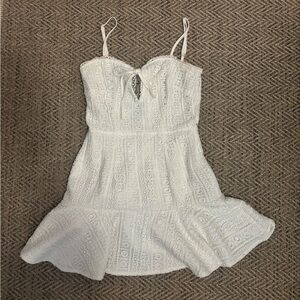 Superdown White Eyelet Dress